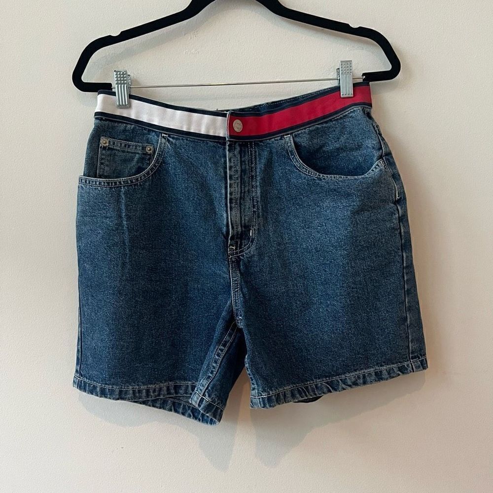 Tommy Hilfiger Women's Cotton Five Pocket Design Blue Denim Short Size 10